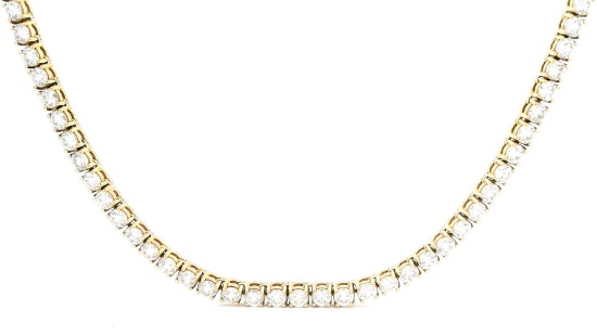14KT Yellow Gold 29.50 ctw Diamond Eternity Necklace