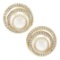 14K Yellow Gold 11mm Mabe Pearl & Dual Channel Diamond Circle Button Earrings