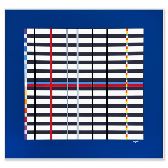 Hommage du Mondrian (Dark Blue) by Agam Yaacov
