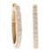 NEW Classic 14k Rose Gold 0.26 ctw Pave Diamond 15.4mm Simple Huggie Hoop Earrin