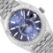 Rolex Mens Stainless Steel Blue Dial Sky Dweller Jubilee Band With Box And Card