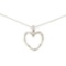 14kt WG Heart Pendant with chain