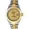 Rolex Ladies Two Tone 18K Yellow Gold And Steel Champagne Diamond Quickset Datej