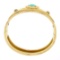 Antique Etruscan Revival 14K Gold Turquoise & Rose Cut Diamond Bangle Bracelet