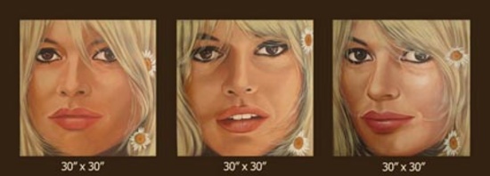 Brigitte Tryptich ORIGINAL by Margaret Korona