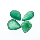 5.59 ctw Pear Cut Natural Emerald Parcel