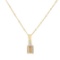 14KT Yellow Gold 2.13 ctw Morganite and Diamond Pendant With Chain