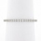 14k White Gold 0.33 ctw Pave Diamond Thin Petite Stack Wedding Eternity Band Rin