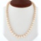 Classic 8-8.5mm Cultured Pearl Strand Necklace w/ 14k Gold Diamond Cut Clasp