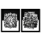 Citra et Ixion-II de la serie Croises (Diptych) by Vasarely (1908-1997)