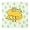 Dollar Sign (White) by Steve Kaufman (1960-2010)