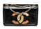 Chanel Black Caviar Leather CC Full Flap Shoulder Bag