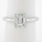 NEW Platinum 1.88 ctw GIA Old Emerald Cut Prong Diamond Solitaire Engagement Rin