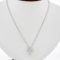 New Platinum 1.53 ctw Shared Prong Round Brilliant Diamond Cross Pendant w/ Chai