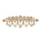 Vintage Victorian Revival 14k Rosy Gold 3.26 ctw Round Diamond Dangle Pin Brooch