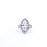 Platinum Marquise Motif Ring
