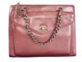 Chanel Dark Red Leather Vintage Bordeaux Tote Bag