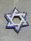 Diamond & Sapphire Star of David Necklace