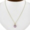 18K Yellow Gold 10.3mm Pink Pearl Solitaire Pendant 18