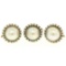 Antique Victorian 10K Rose Gold Bezel Mabe Prong Seed Pearl Ring & Earrings Set