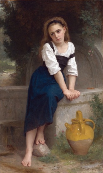 William Bouguereau - Orphan by the Fountain (1883)