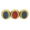 Kieselstein Cord Vintage 18k Green Gold Bloodstone Carnelian Intaglio Brooch Pin