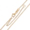 NEW 14k Rose Gold 0.15 ctw Round Light Champagne Diamond Solitaire Pendant & Cha