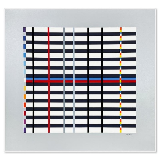 Hommage du Mondrian (Silver) by Agam Yaacov