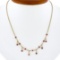 14k Rose Gold 0.80 ctw Round Bezel Ruby w/ Dangle Adjustable Cable Chain Necklac