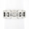 Vintage 14K White Gold Diamond Illusion Open Work Matte Finish Wide Band Ring