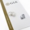 Vintage 14k Gold GIA Round Diamond Baguette 2.94 ctw Engagement Wedding Ring Set