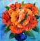 KOROBOV SORBET BOUQUET SIGNED ORIGINAL ACRYLIC