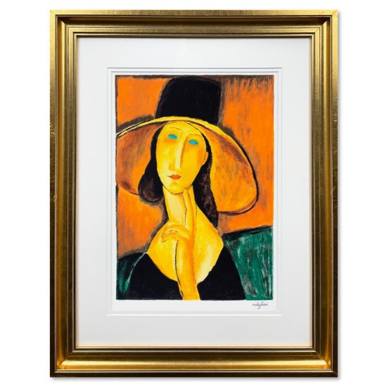 Protrait Of A Woman With Hat by Modigliani (1884-1920)