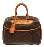 Louis Vuitton Brown Monogram Canvas Deauville Satchel Bag