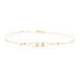 1.60 ctw Opal and Diamond Bracelet - 14KT Yellow Gold