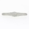 Antique Art Deco Platinum 4.04 ctw Old European Diamond Filigree Bar Pin Brooch