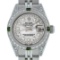 Rolex Ladies Quickset Stainless Steel White Diamond Lugs Datejust Wristwatch 26M