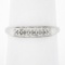 Vintage 18k White Gold 0.05 ctw Round Pave Diamond Stackable Wedding Band Ring