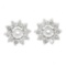 New 14k White Gold 0.37 ctw Round Brilliant Cut Prong Set Diamond Halo Jackets