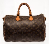 Louis Vuitton Brown Monogram Canvas Speedy Bandouliere 35 Satchel Bag