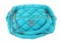 Chanel Turquoise Blue Quilted Bubble Jersey Snake Effect Chain Shoulder Bag