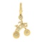 Cartier Collectible 18K Gold Detailed Moveable Tricycle Bicycle Charm Pendant