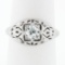 Antique Art Deco 18k Gold Dome Filigree Engraved 0.52 ctw European Diamond Ring