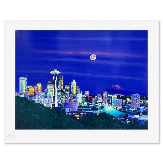 Seattle Moon by Gallegos David