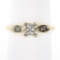 Antique Edwardian 14K TT Gold 0.53 ctw Cushion Peruzzi Cut Diamond Engagement Ri