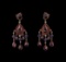 Ralph Lauren 54.06 ctw Multi Gemstone and Diamond Earrings - 18KT Rose Gold
