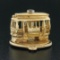 Vintage 14K Gold Detailed Cable Car w/ Golden Gate Bridge Stanhope Charm Pendant