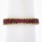 Vintage 14k Yellow Gold 3 ctw Marquise Prong Ruby Eternity Stackable Band Ring