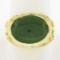 Vintage Mens 14K Yellow Gold Oval Cabochon Green Jade Sideways Nugget Band Ring