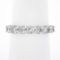 NEW Platinum 1.12 ctw Round Shared Prong Diamond Low Profile Wedding Band Ring